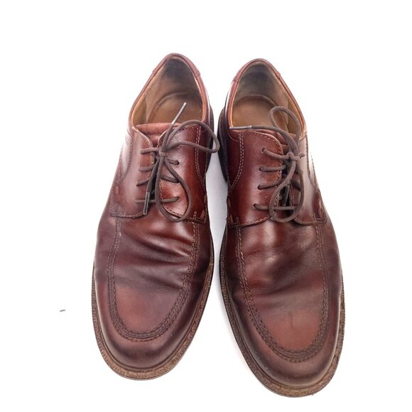 ECCO Mens Size 45 US 11 Seattle Brown Leather Square Toe Lace Up Oxford Shoes main image 2